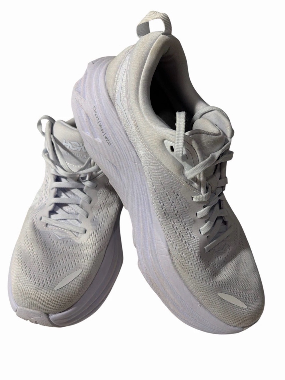 HOKA Bondi 9.5 White Running Shoes Women’s Athletic Sneakers